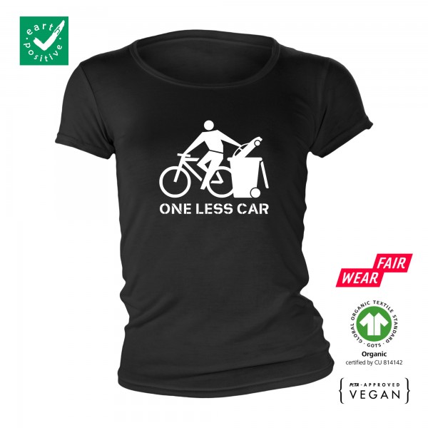 One less car (Bike) Bio Frauen Shirt schwarz