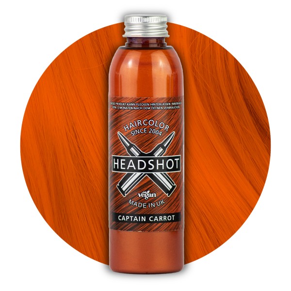 Orange Haarfarbe Headshot Captain Carrot, Semi-permanente Haartönung 150 ml 