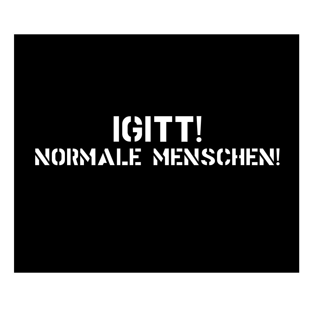 Igitt Normale Menschen Backpatch Impact Mailorder