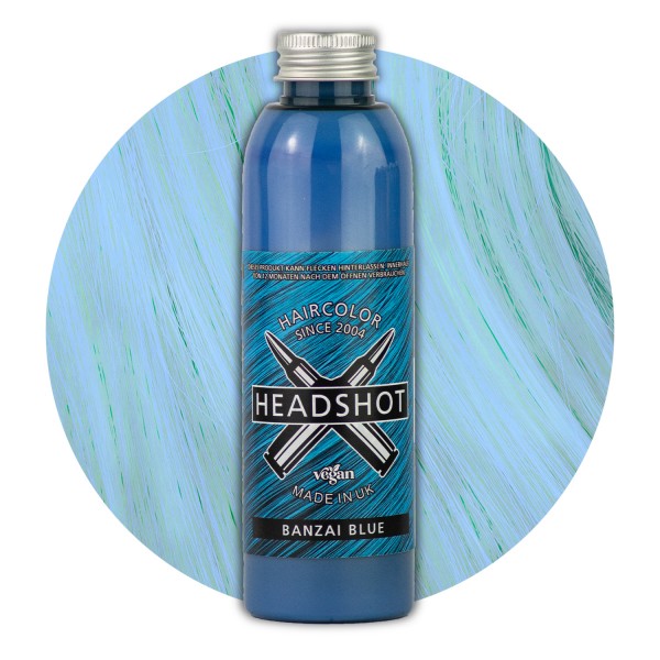 Pastelblaue Haarfarbe Headshot Banzai Blue, Semi-permanente Haartönung 150 ml